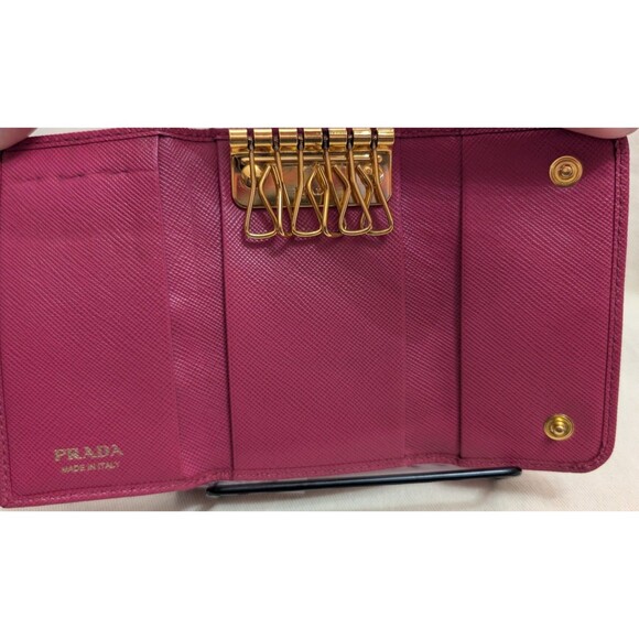 PRADA Pink Leather Key Case 6 Key Holder - Picture 3 of 3